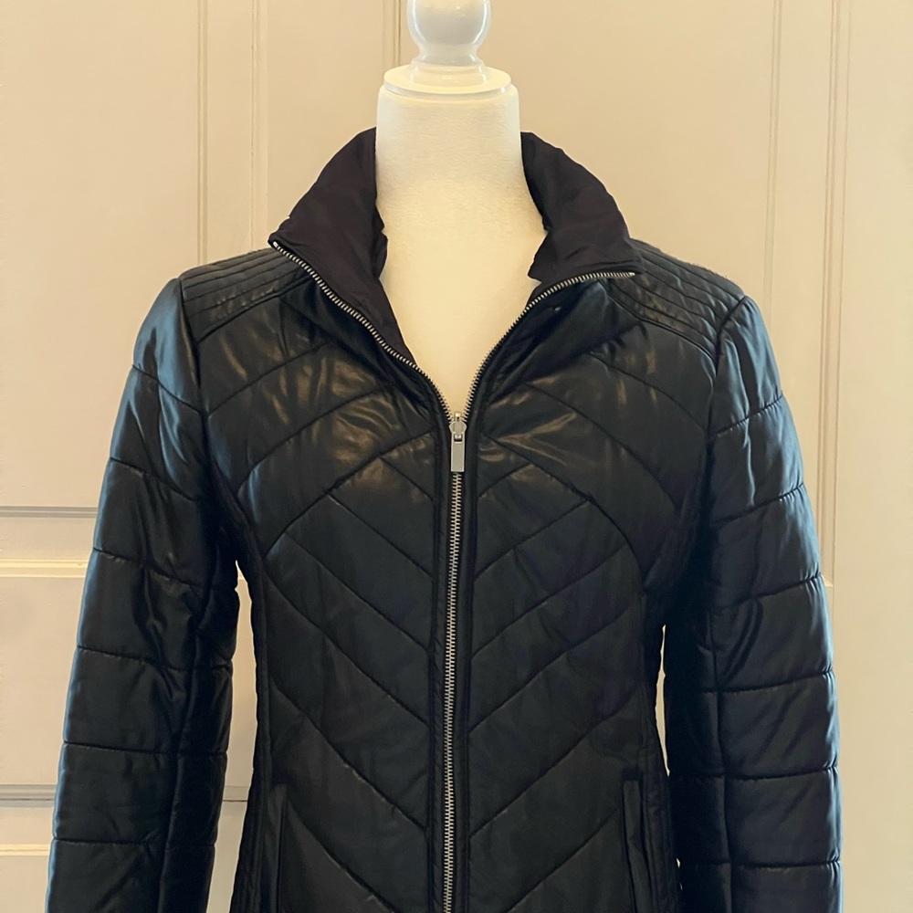 Bcbg reversible black and army green moto